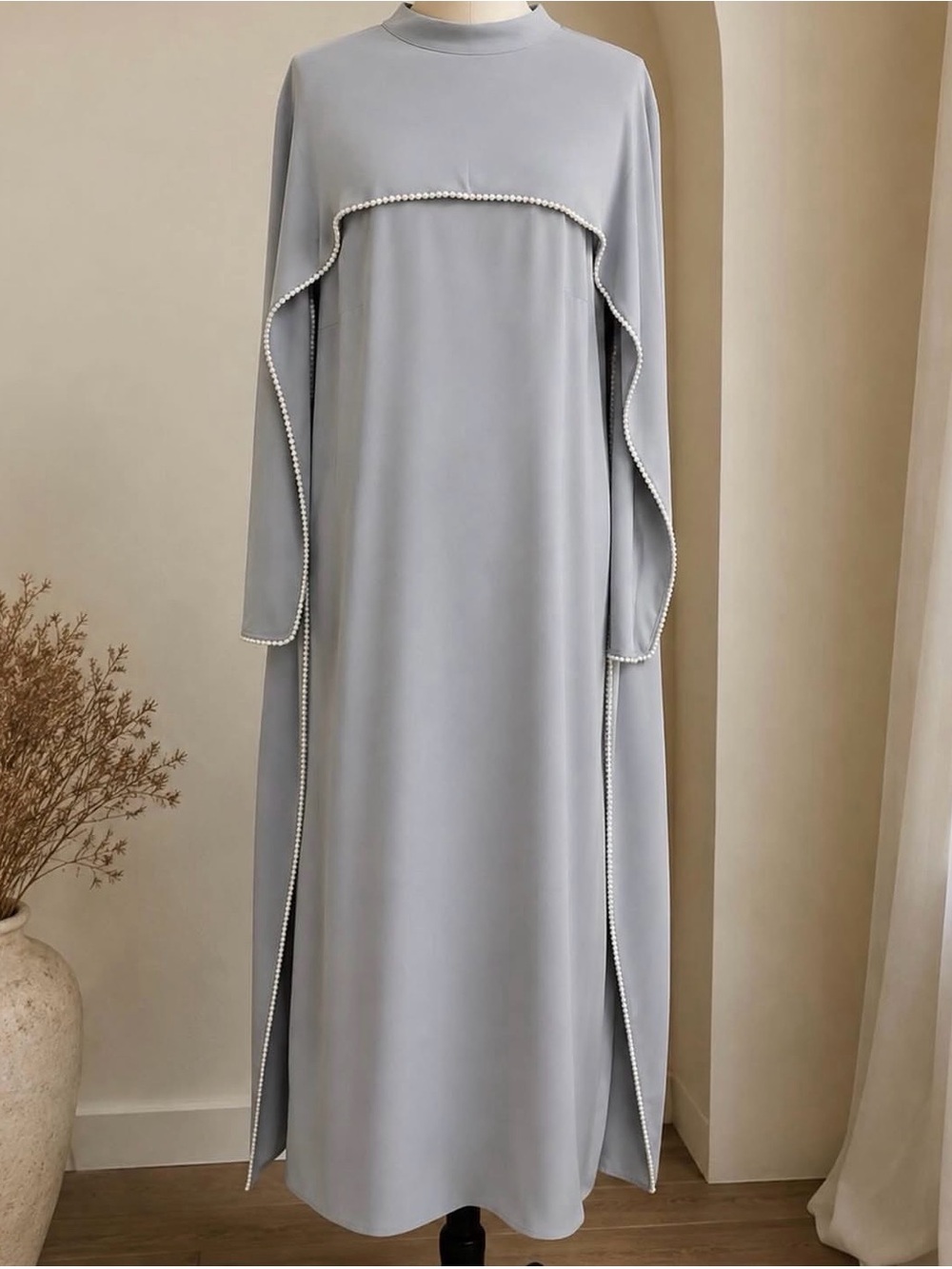 Modest Dress with Detachable Shall
